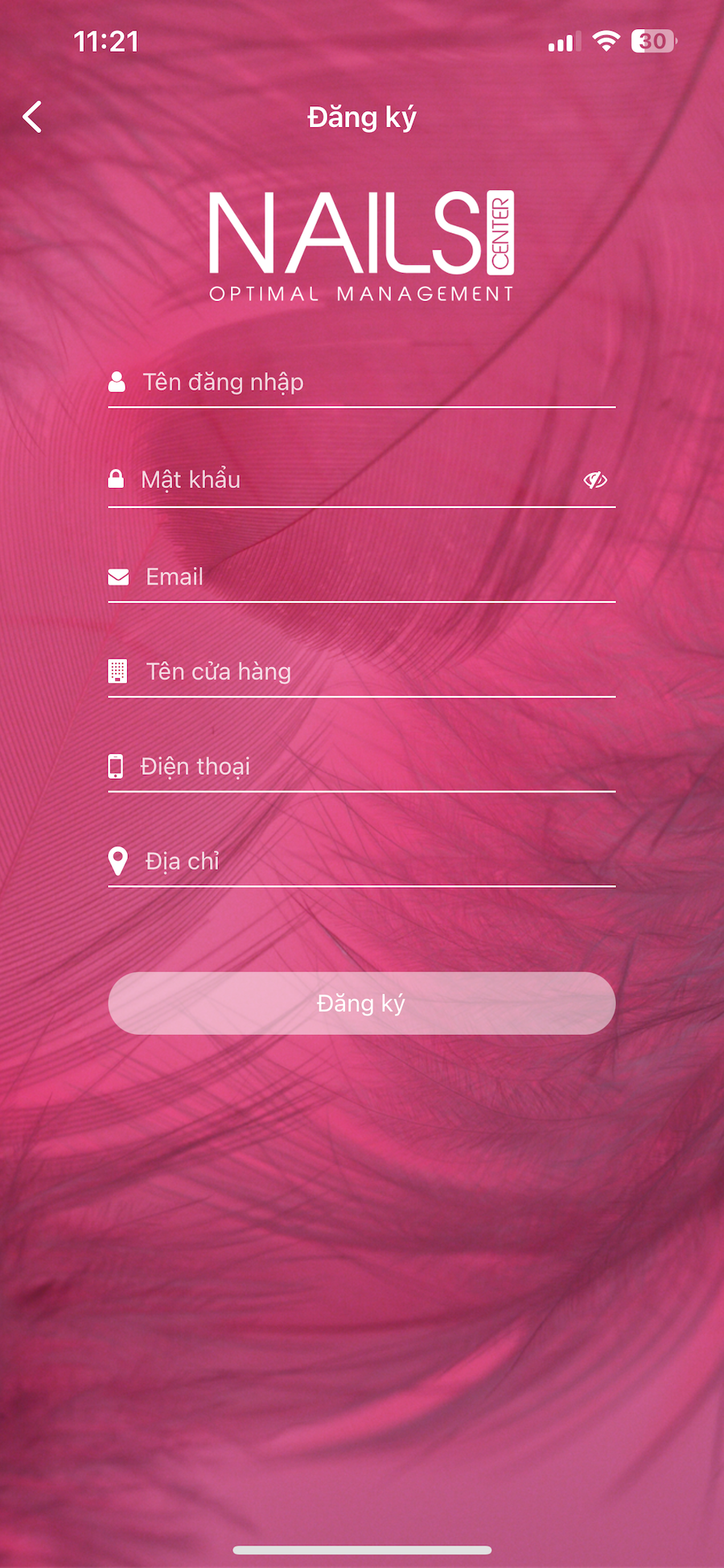 Nails Center Screen